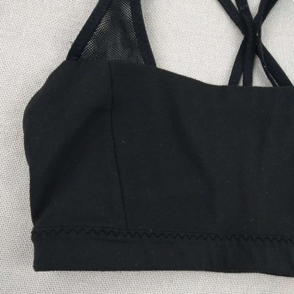 Athleta Women’s Sports Bra Black Strappy Activewear Athletic Athliesure Comfy -S - Picture 3 of 5